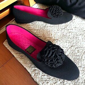 NWOT VINTAGE DANIEL GREEN (8) Black and Pink Slippers